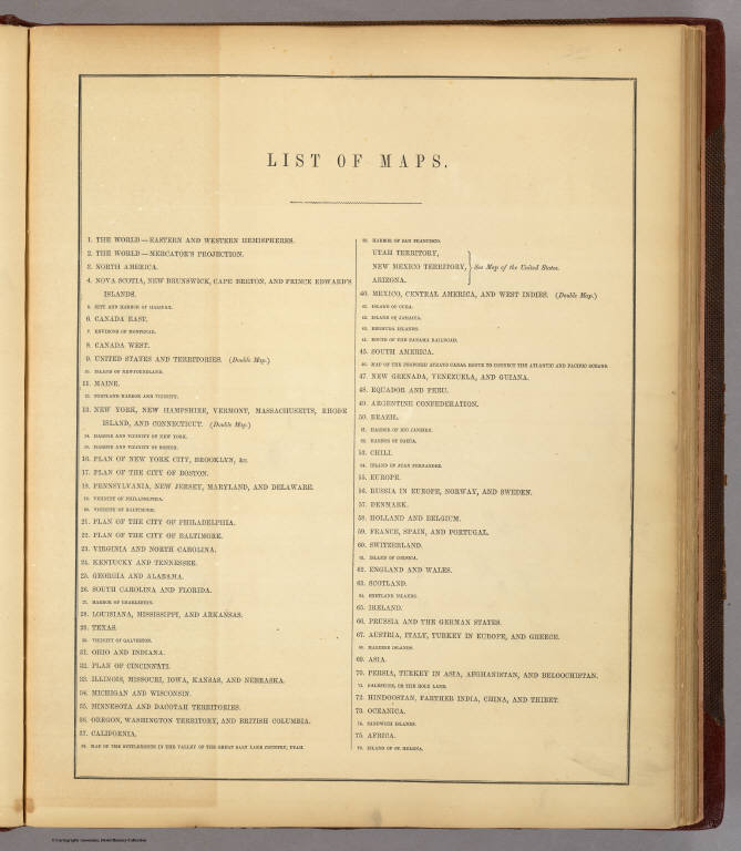 Index: New general atlas.