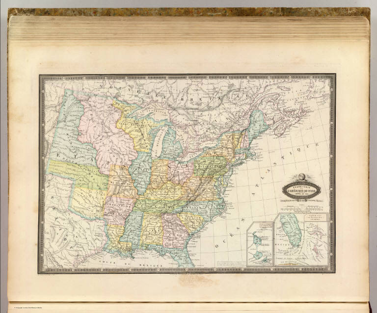 Etats-Unis de l'Amerique en 1855.