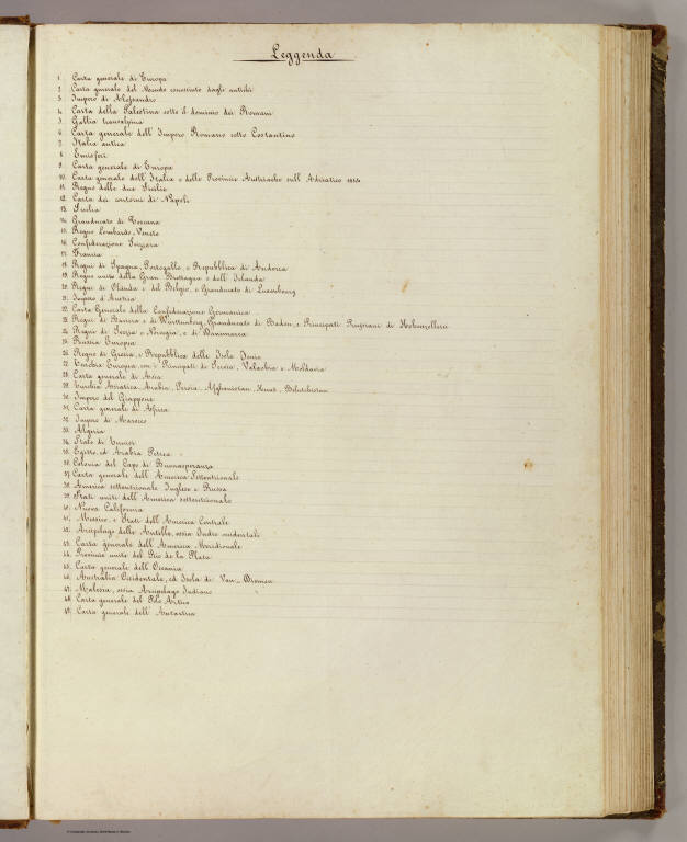 Contents: Atlante geografico