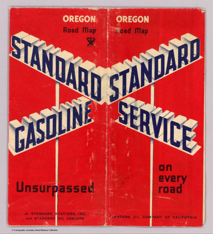 Cover: Oregon road map.