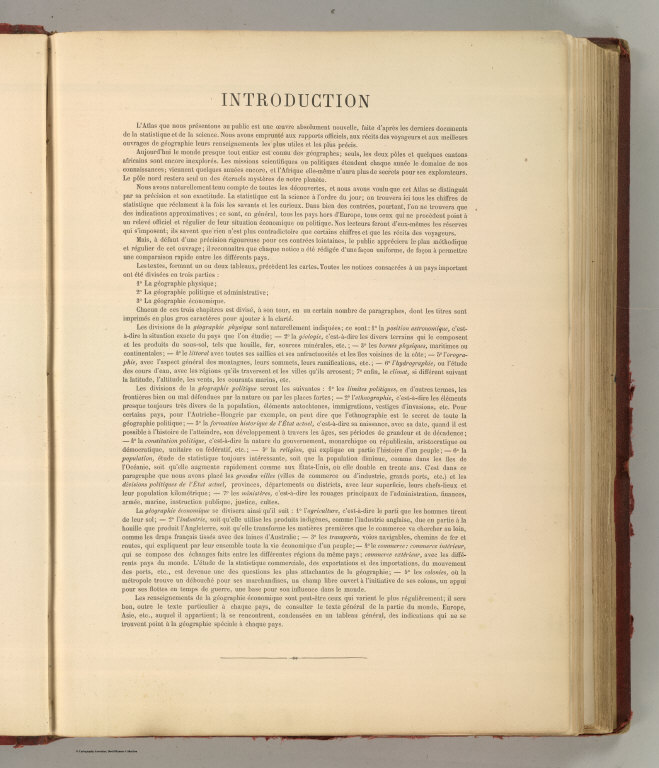 Introduction: Nouvel Atlas Illustre Geographie Universelle.