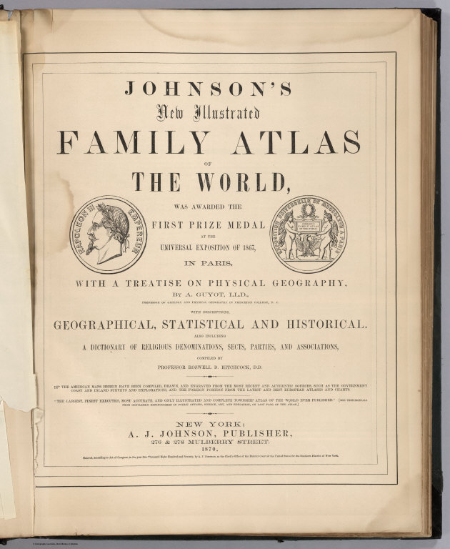 Title Page: Johnson's New Illustrated Family Atlas Of The World.