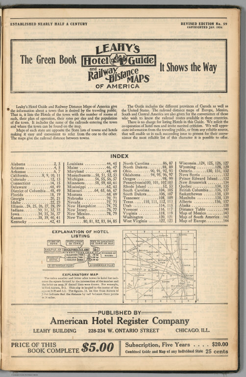 Title Page: Railway Distance Maps of America