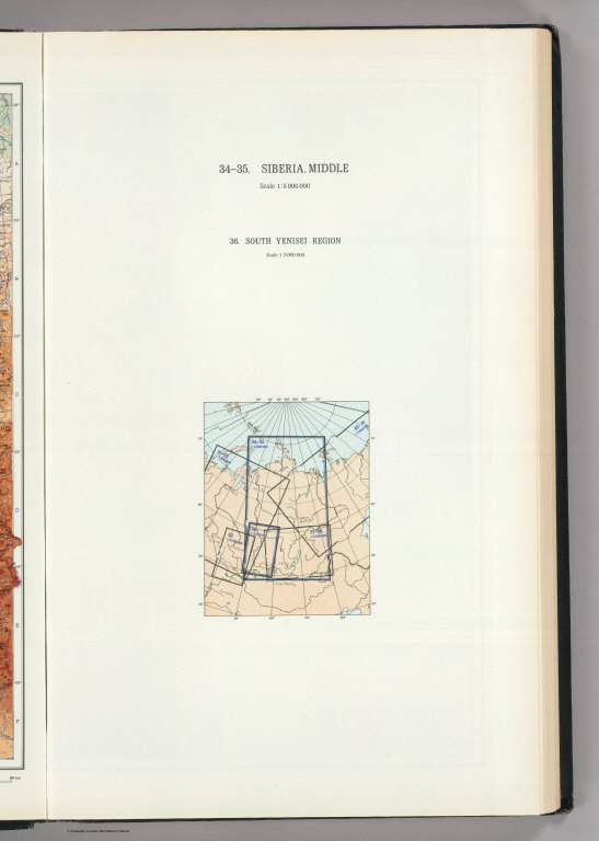 Map Title Page: 34-35. Siberia, Middle. 36. South Yenisei Region.