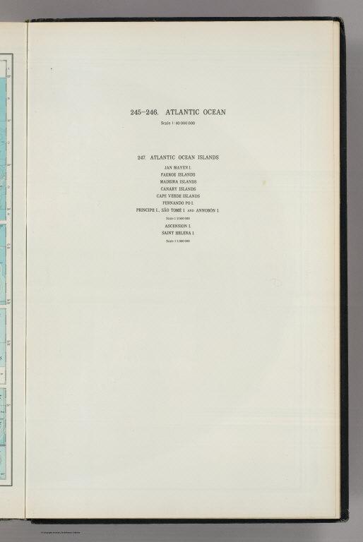 Map Title Page: 245-246. Atlantic Ocean. 247. Atlantic Ocean Islands.