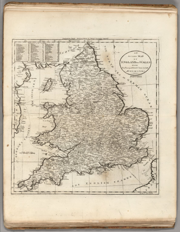Map Of England and Wales.