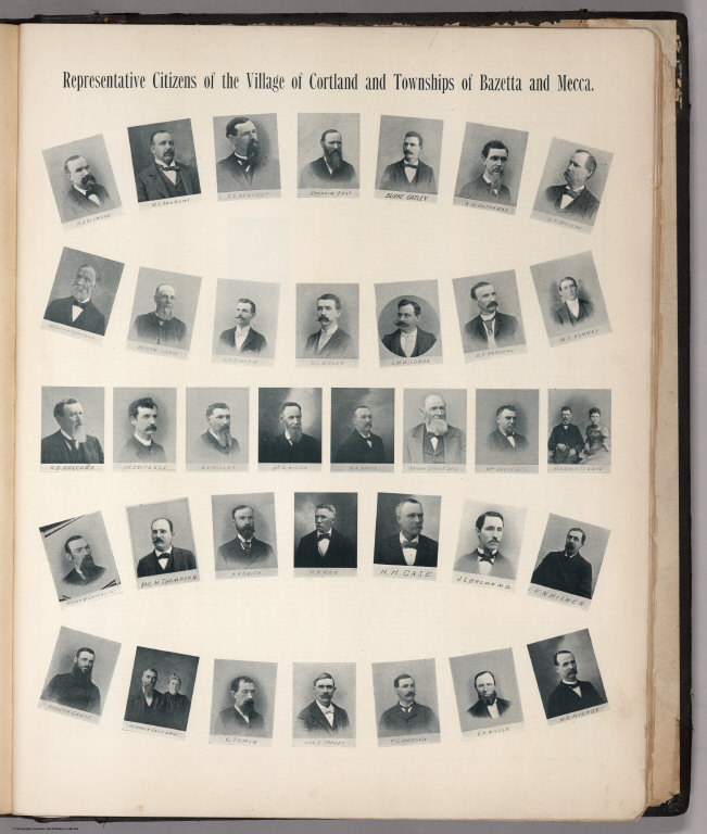 Portraits: Representative Citizens of the Village of Cortand and Townships of Bazetta and Mecca.