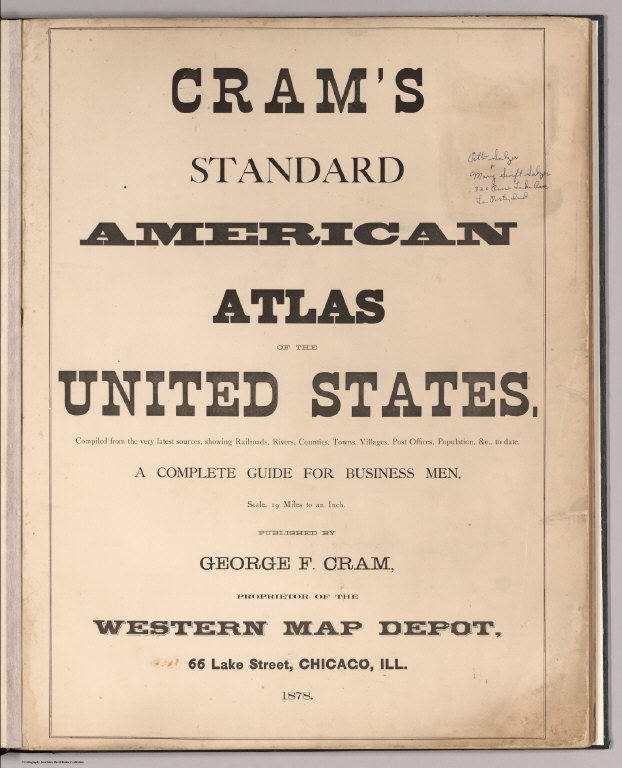 Title: Cram's Standard American Atlas Of The United States.