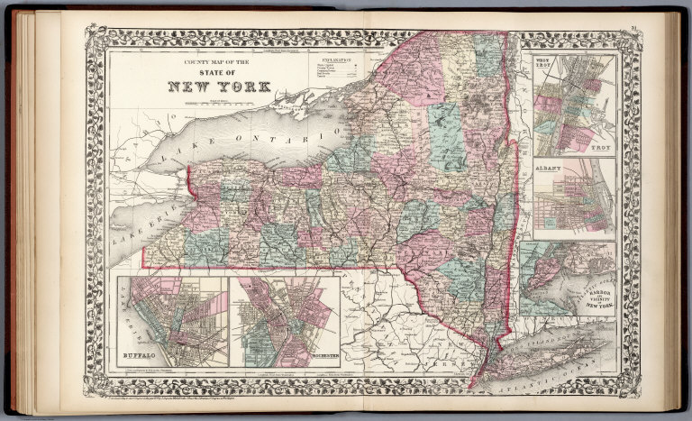 County map of the State of New York