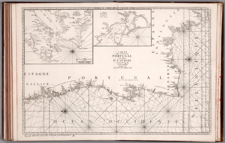 Carte des Costes de Portugal et de Partie D'Espagne.