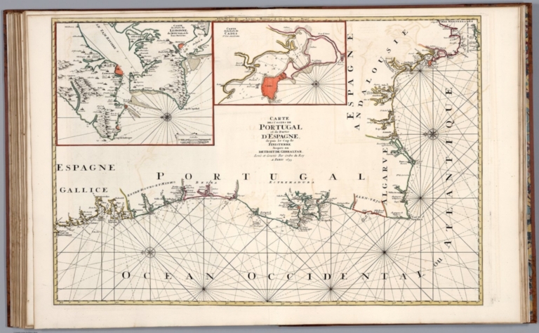 Carte des Costes de Portugal et de Partie D'Espagne.
