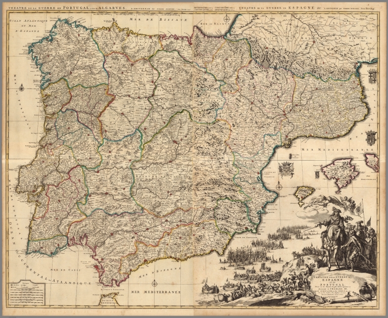 Composite Map: Theatre de la Guerre en Espagne et en Portugal.