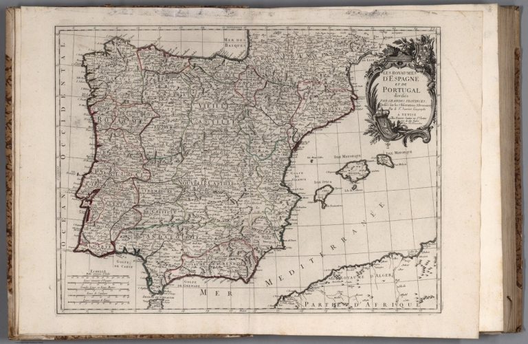 4. Les Royaumes D'Espagne et du Portugal divises par Grandes Provinces.