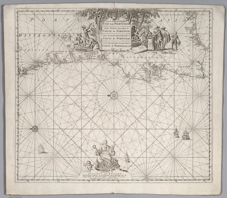 Wassende Graade kaart vande geheele Cust van Poortugaal.