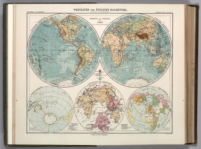 Nr. 3. Westliche und Oestliche Halbkugel ... von Habenicht.