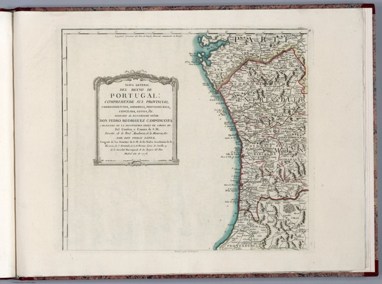 91. Mapa General Del Reyno De Portugal