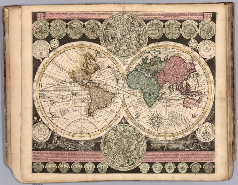 Planisphaerium terrestre cum utroque coelesti hemisphaerio
