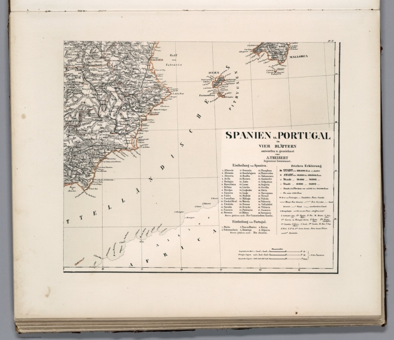 Spanien u. Portugal in vier blattern