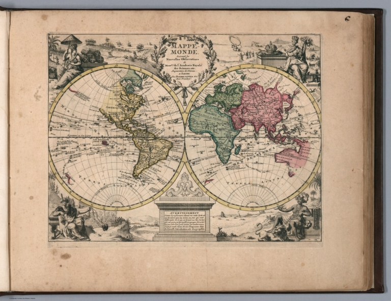 Mappe monde : Suivant les nouvelles observations de Messrs.