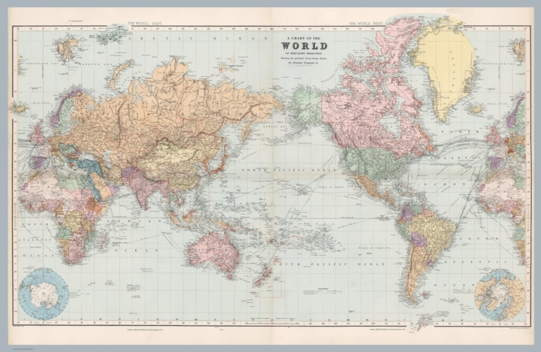 Composite: World on Mercator's projection.