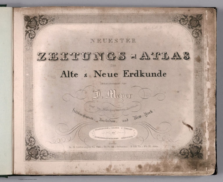 Title Page: Neuester Zeitungs-Atlas fur Alte und Neue Erdkunde