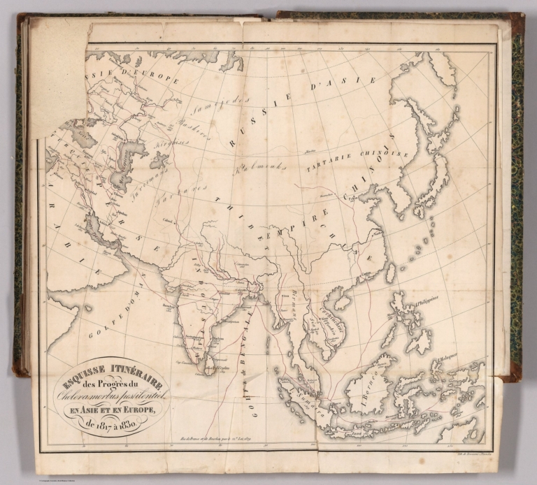 Esquisse Itineraire des progres du Choleramorbus Pestilentiel : En Asie et en Europe
