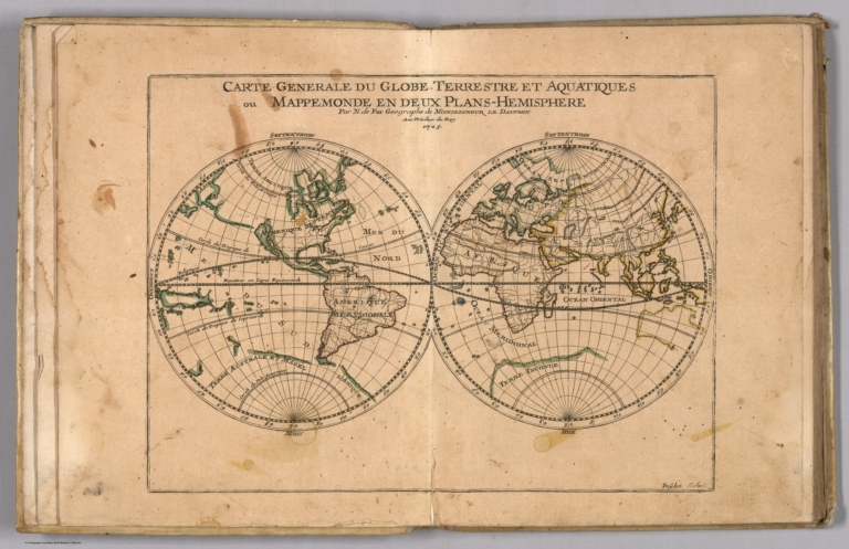 Carte generale du globe, terrestre et aquatiques ...