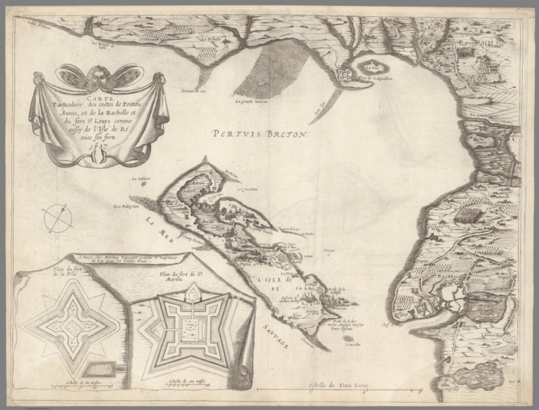 Carte particuliere des costes de Poittou, Aunis et de La Rochelle