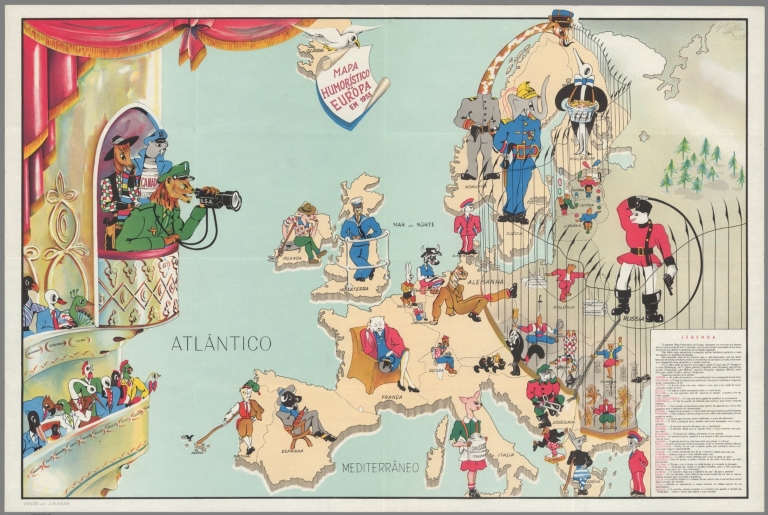 Mapa Humoristico da Europa em 1953
