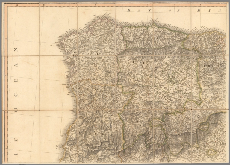 (Northwest Sheet) New Map of Spain and Portugal.