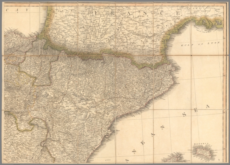 (Northeast Sheet) New Map of Spain and Portugal.