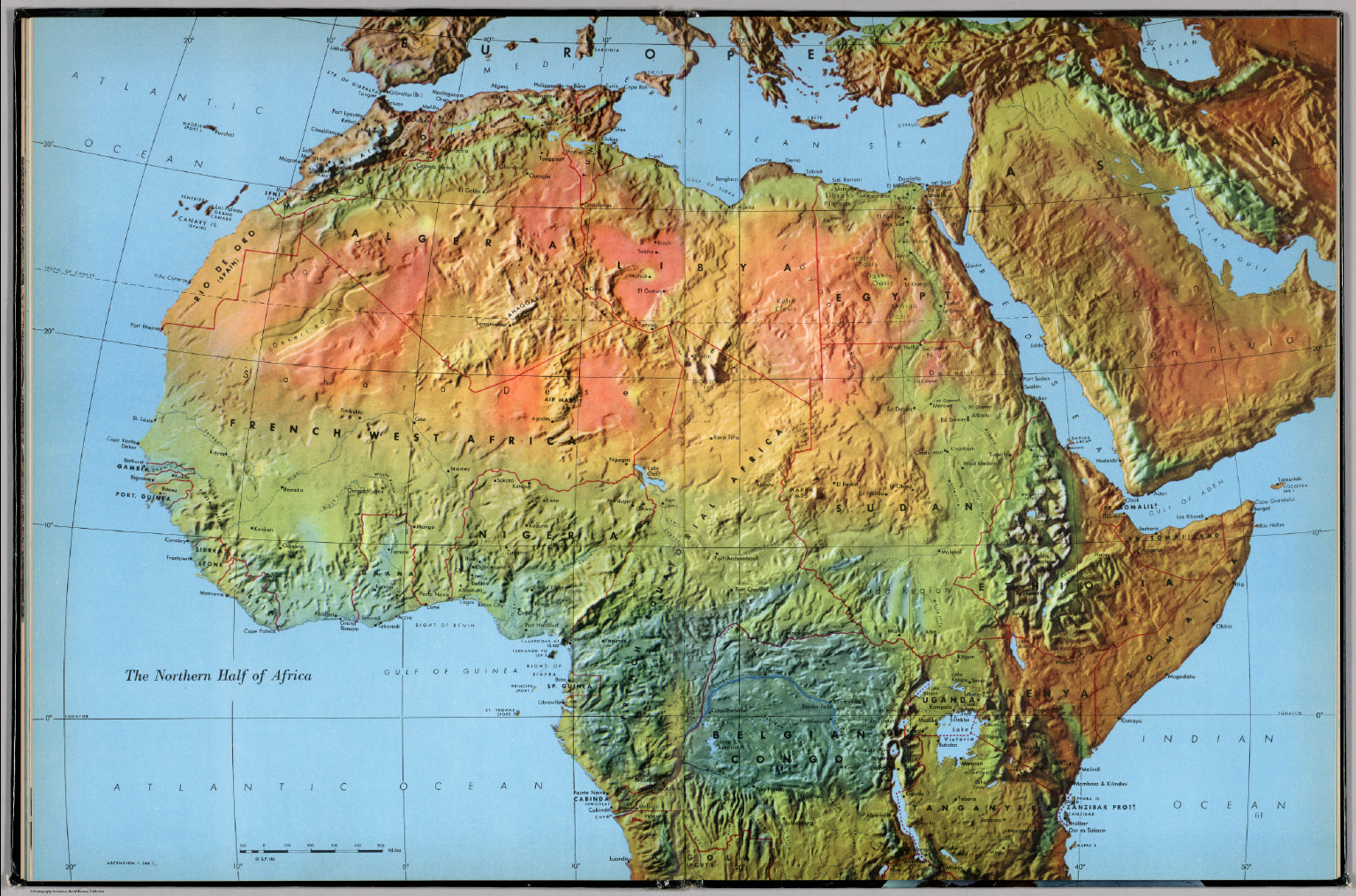 Relief Map Of Africa